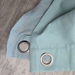 Aqua Grommet Curtains
